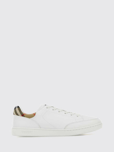 set trainers in leather and mesh with vintage check panels