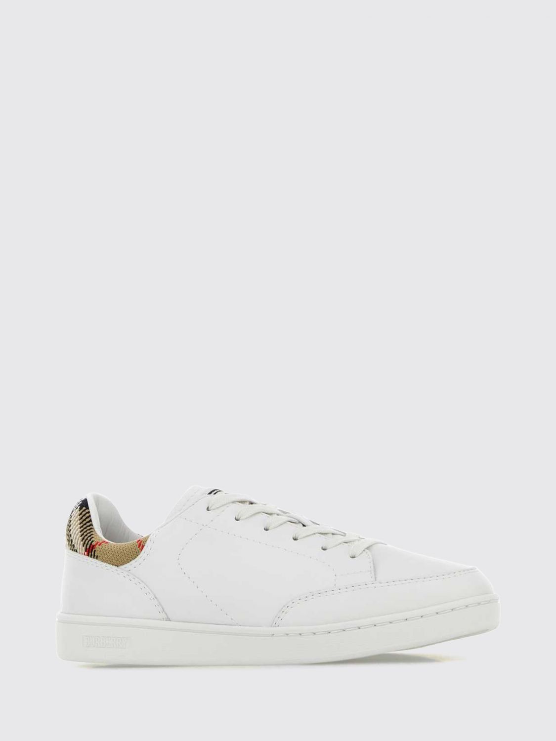 set trainers in leather and mesh with vintage check panels