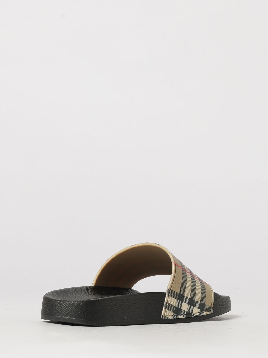 vintage check rubber slides