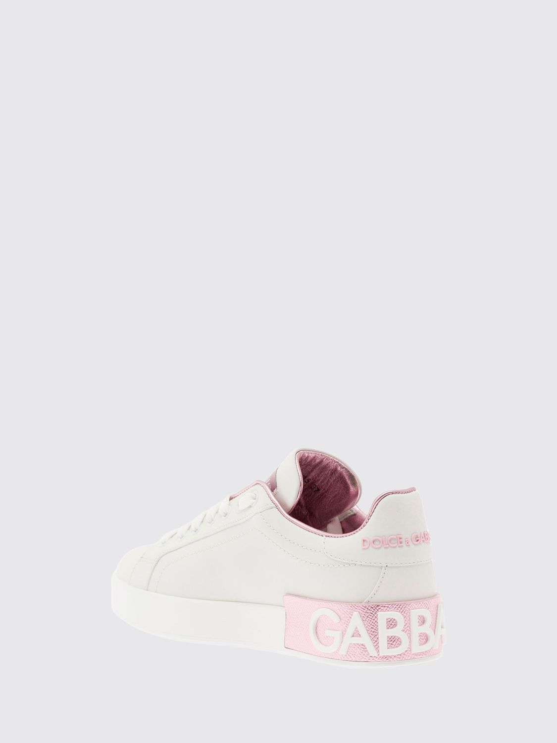 portofino calfskin trainers with logo and gold details