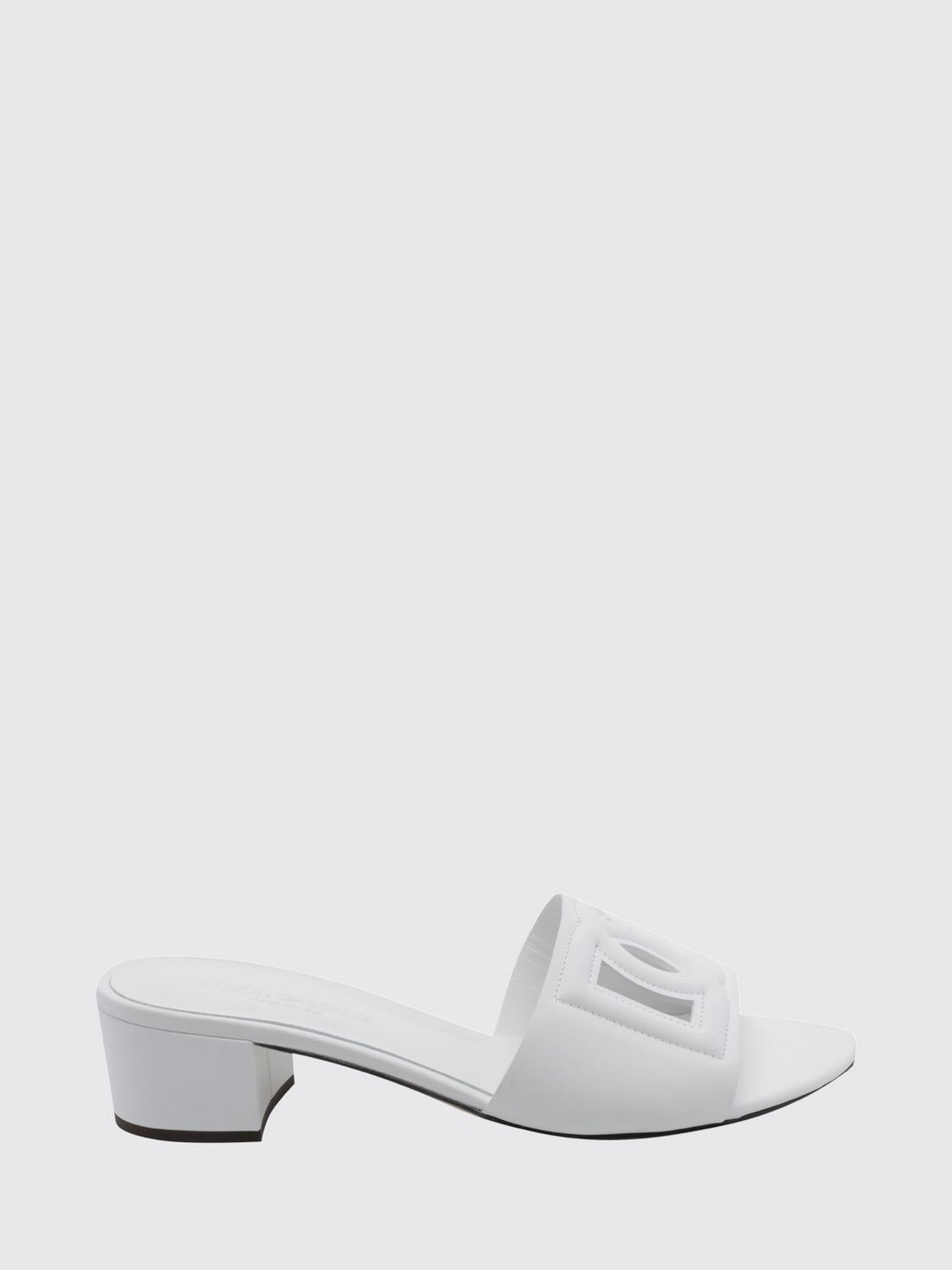 DOLCE &amp; GABBANA 3 calfskin mules with cut-out dg monogram