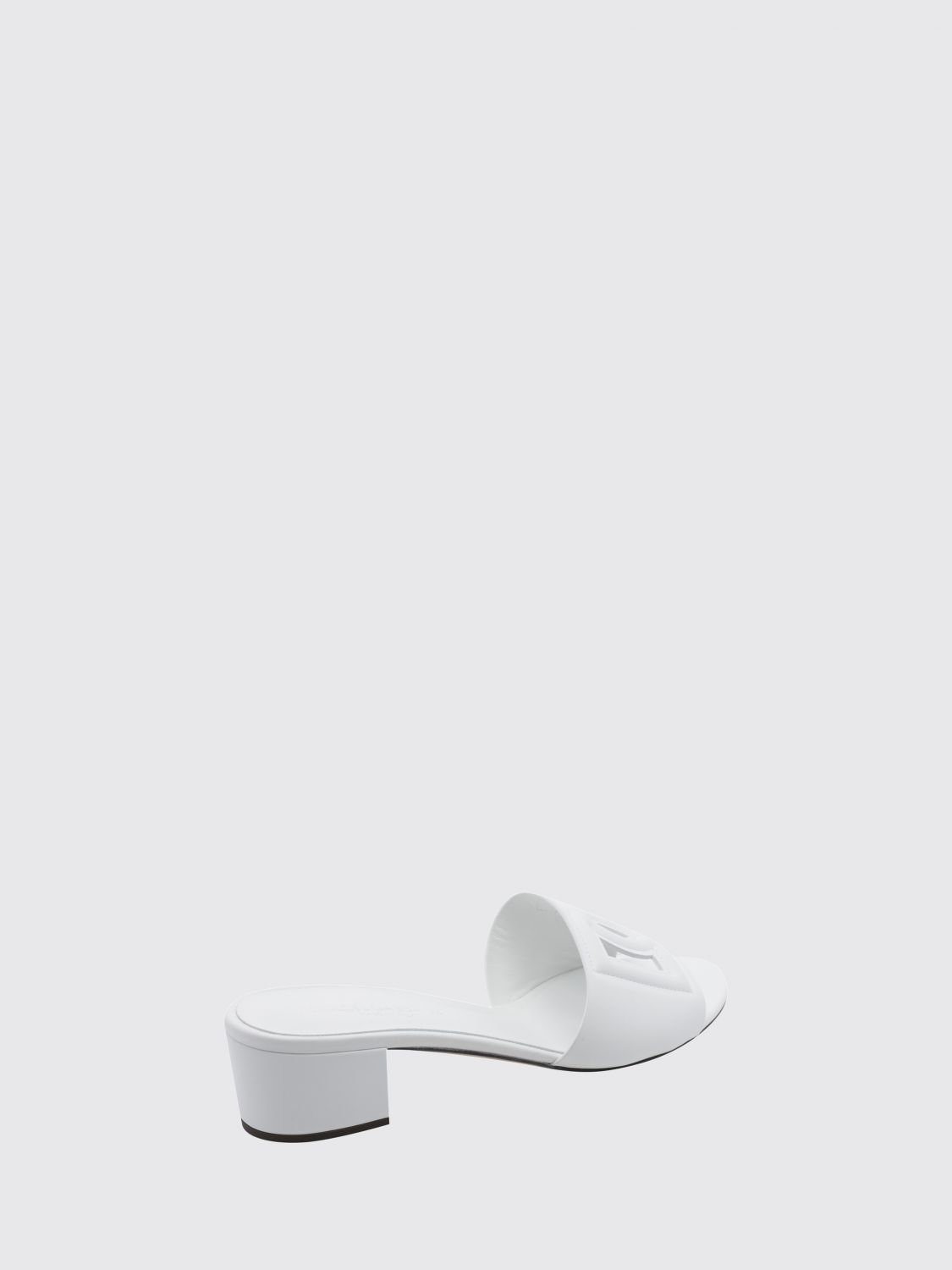 calfskin mules with cut-out dg monogram