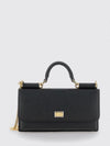 grained leather mini handbag with chain shoulder strap
