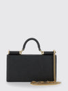 grained leather mini handbag with chain shoulder strap
