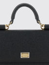grained leather mini handbag with chain shoulder strap