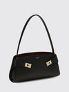 hug east-west smooth calf leather shoulder bag
