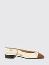 valet du roi bicolor leather slingback ballet flats with vlogo