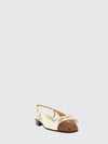 valet du roi bicolor leather slingback ballet flats with vlogo