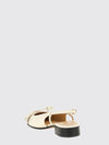 valet du roi bicolor leather slingback ballet flats with vlogo