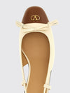 valet du roi bicolor leather slingback ballet flats with vlogo
