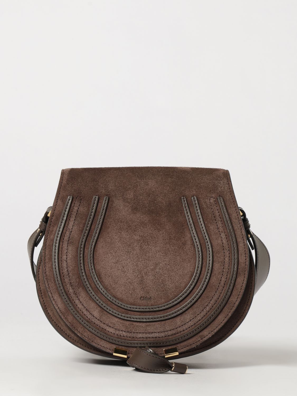 marcie mini crossbody bag chloé in suede calfskin
