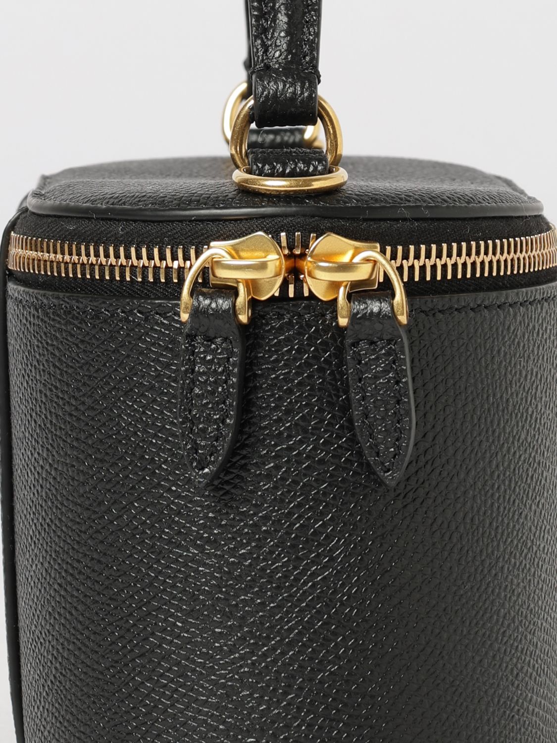 vanity mini bag in grained leather with vlogo signature