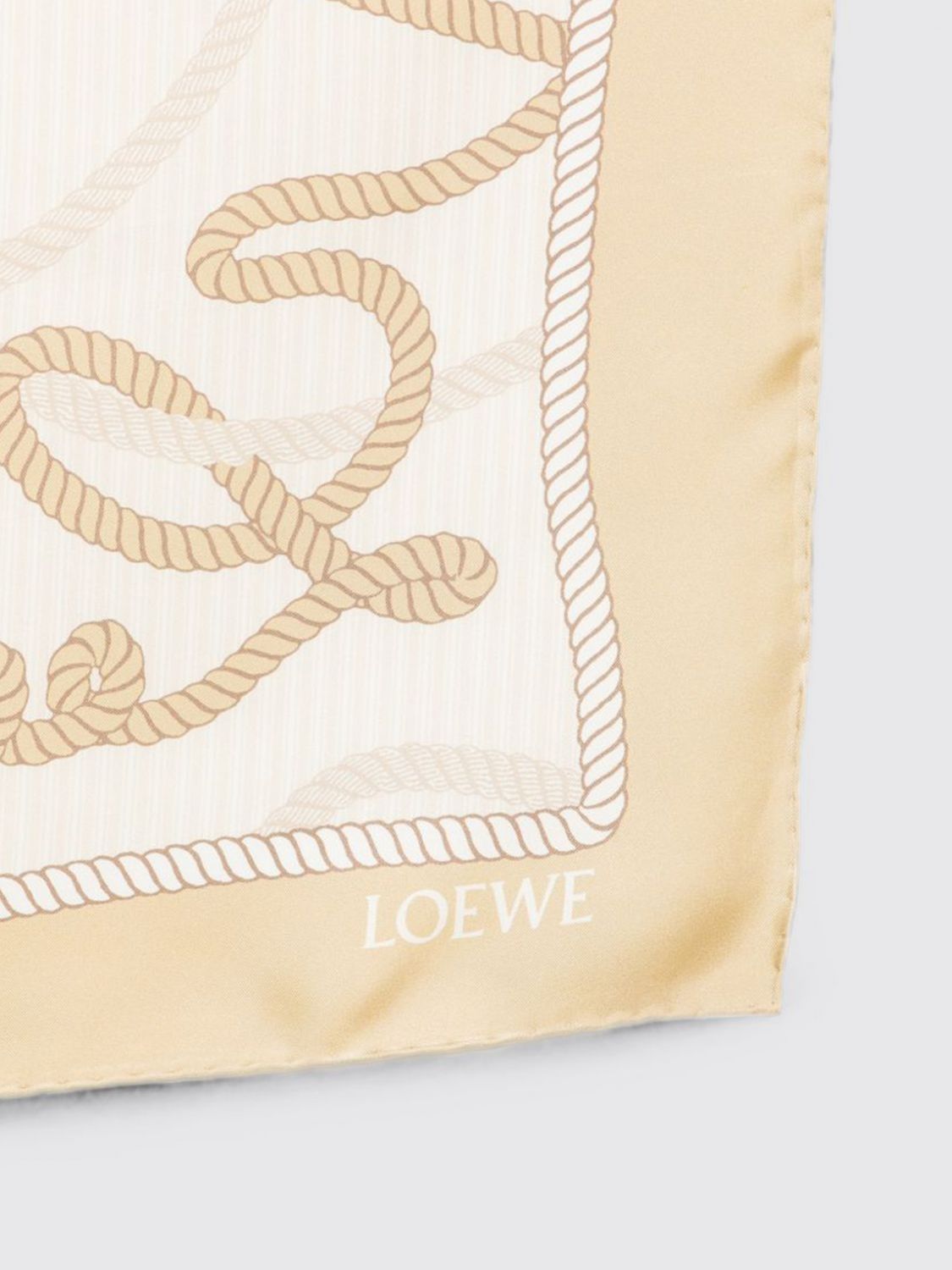 square scarf in pure silk with a contrasting graphic logo print