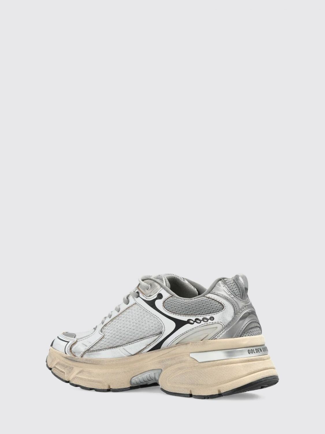 lightstar low-top trainers in laminated nappa with worn effect