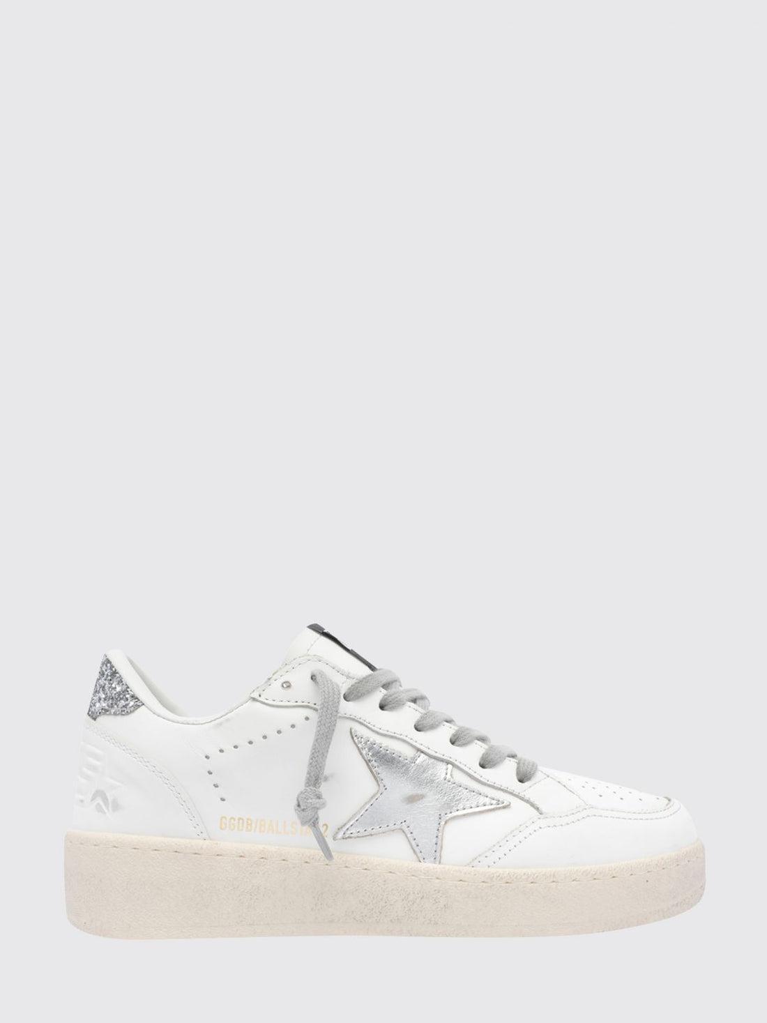 GOLDEN GOOSE 36 ball star 2 distressed leather and mesh sneakers