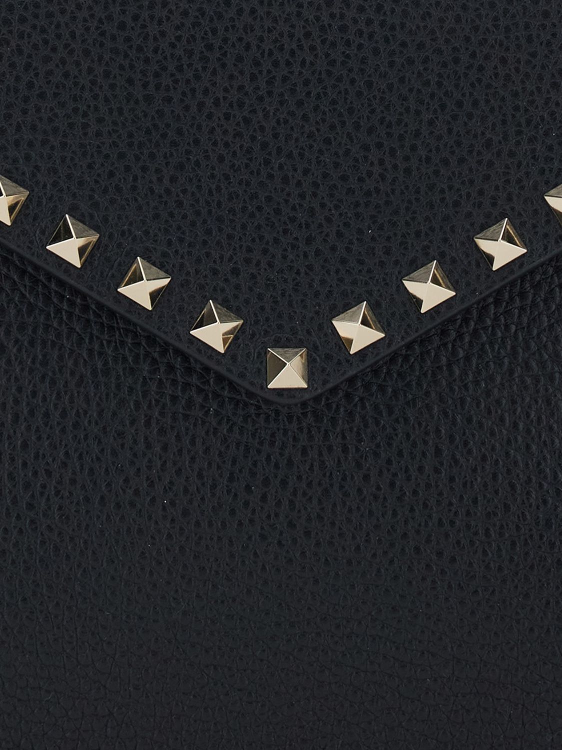 rockstud grained calfskin leather envelope clutch with studs