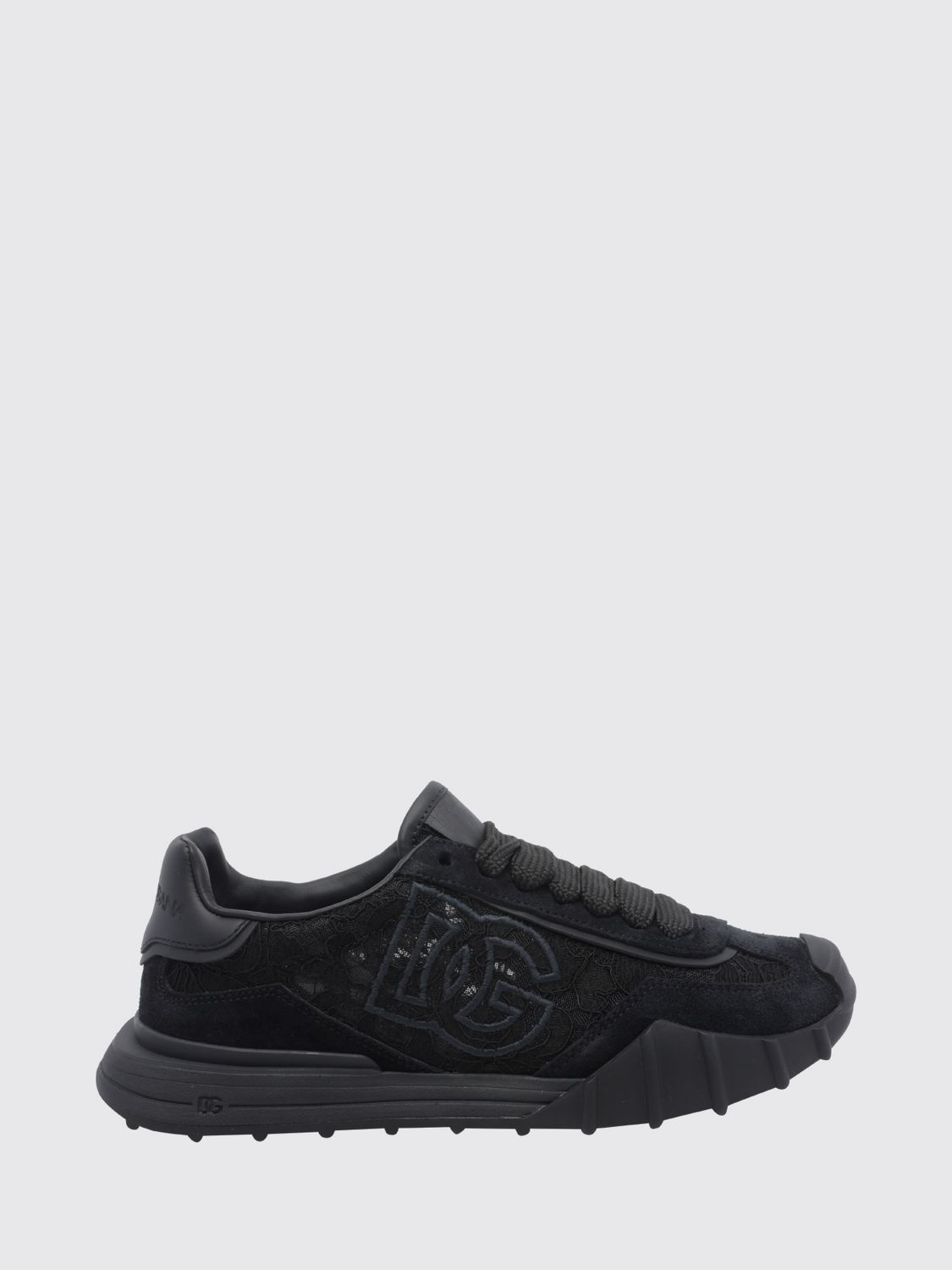 dg athletic low-top sneakers in lace and suede