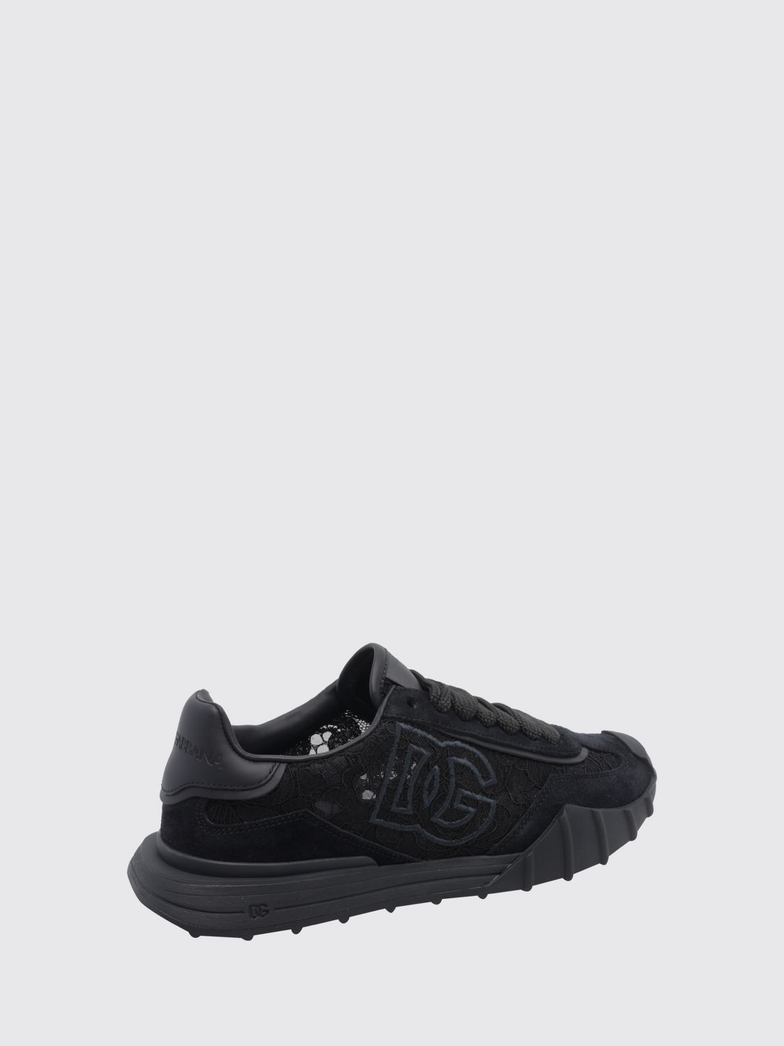 dg athletic low-top sneakers in lace and suede