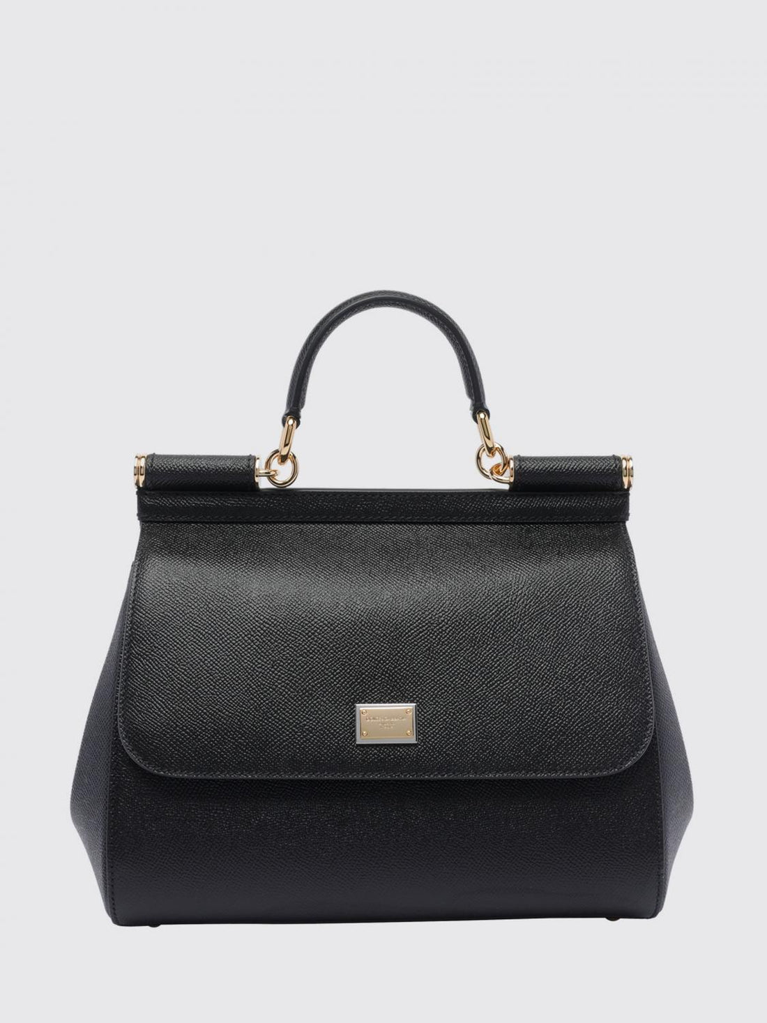 DOLCE &amp; GABBANA OS sicily grained calfskin leather handbag with shoulder strap