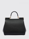 sicily grained calfskin leather handbag with shoulder strap