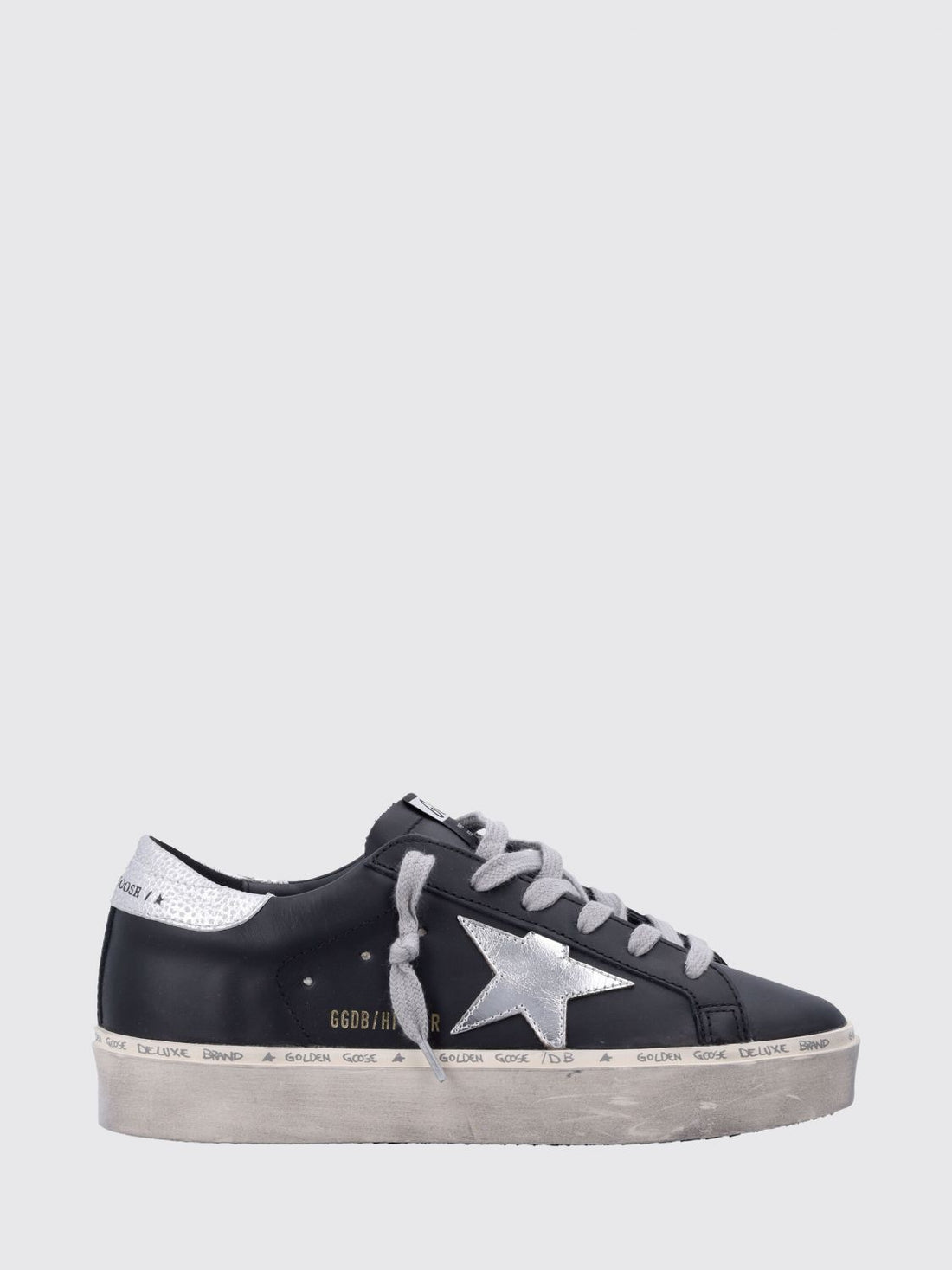 GOLDEN GOOSE 36 hi star distressed leather platform sneakers