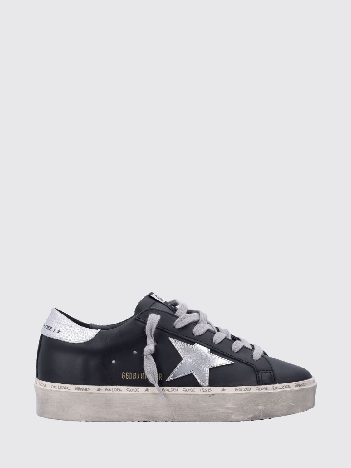 hi star distressed leather platform sneakers
