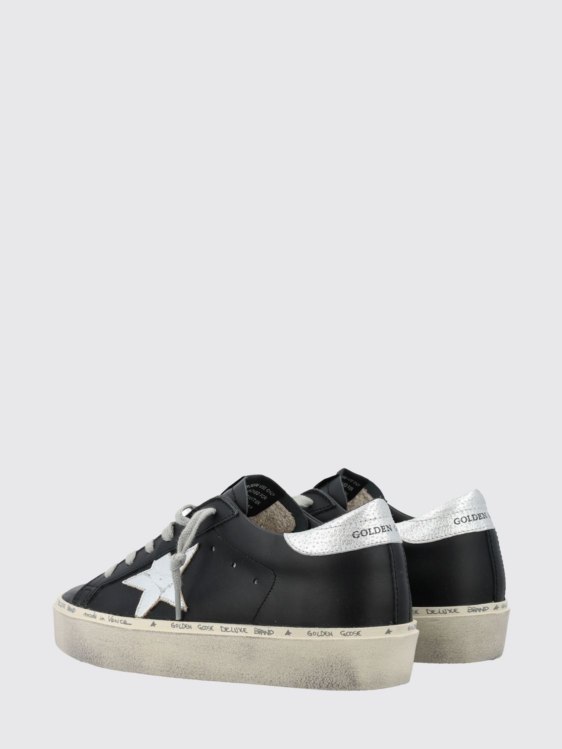 hi star distressed leather platform sneakers