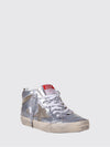 mid-star suede trainers with worn effect and mid-top ankle