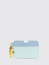 ff diamonds bicolor calfskin card holder with charm