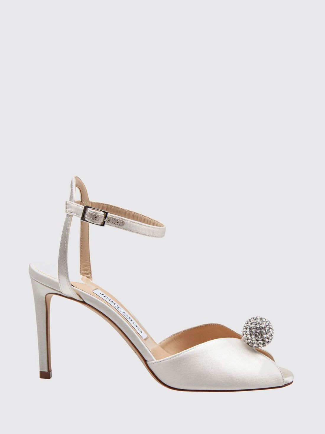 JIMMY CHOO 35 sacora crystal-embellished satin high-heel sandals