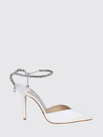 saeda crystal-embellished satin high-heel pumps