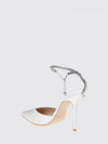 saeda crystal-embellished satin high-heel pumps