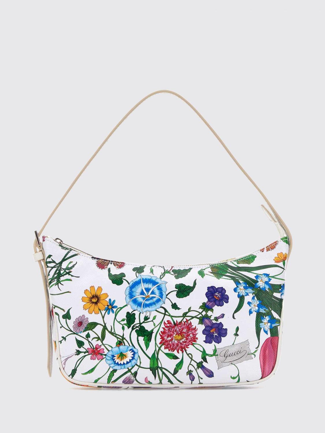 lady lunetta mini floral-print coated cotton shoulder bag