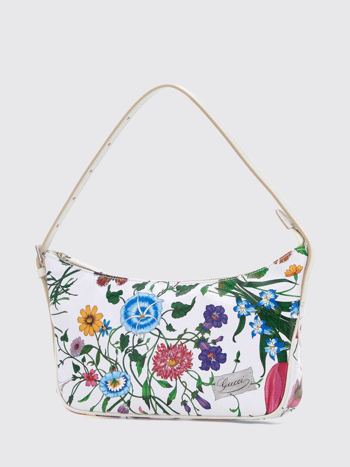 lady lunetta mini floral-print coated cotton shoulder bag