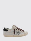 super-star distressed leather and pony hair sneakers
