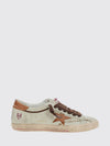 super-star leather trainers with distressed effect and star