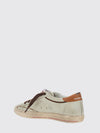 super-star leather trainers with distressed effect and star