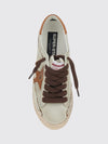 super-star leather trainers with distressed effect and star
