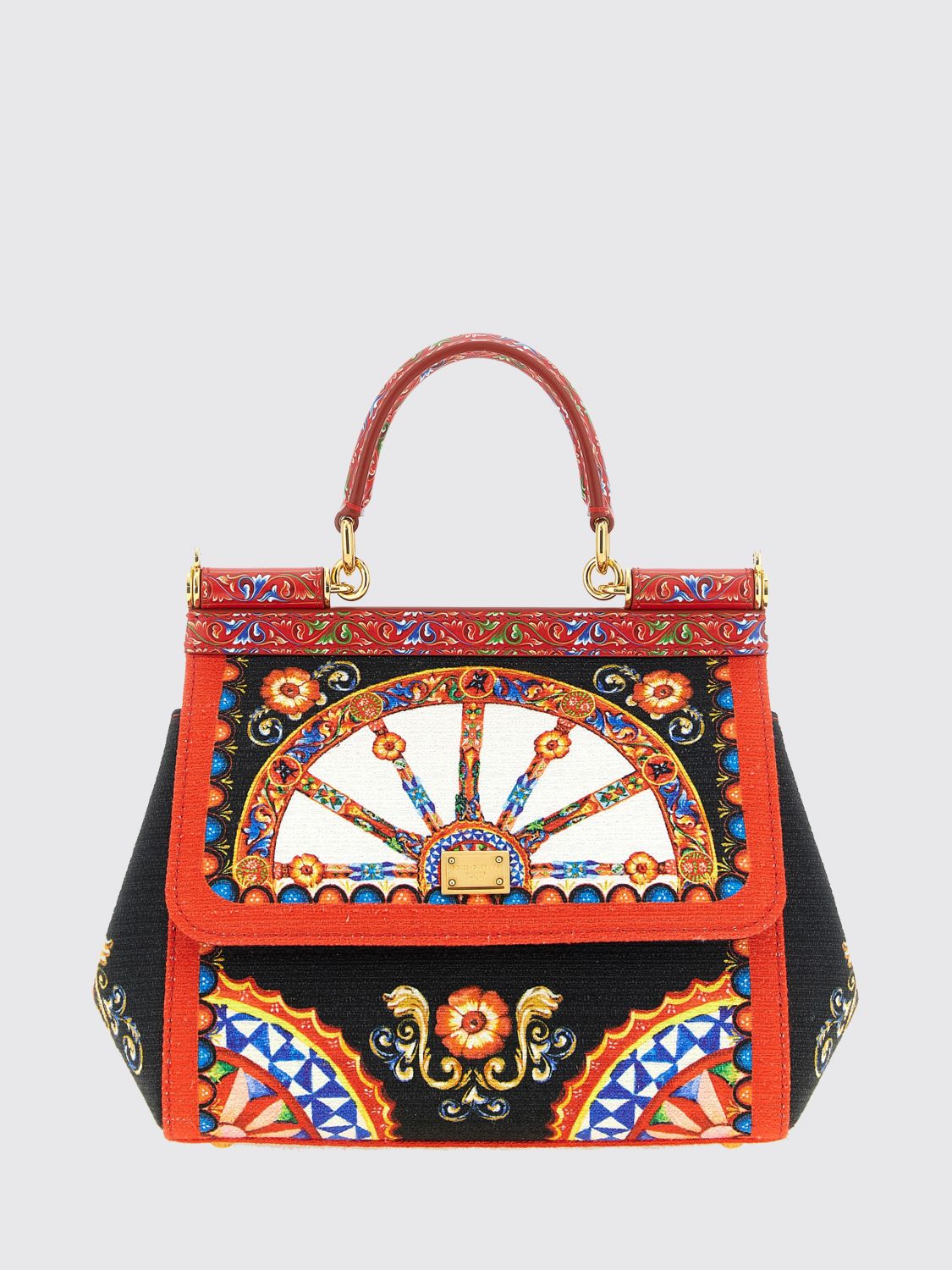 sicily mini handbag with 'carretto siciliano' print