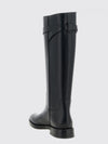 knee-high vlogo signature boots in calfskin leather