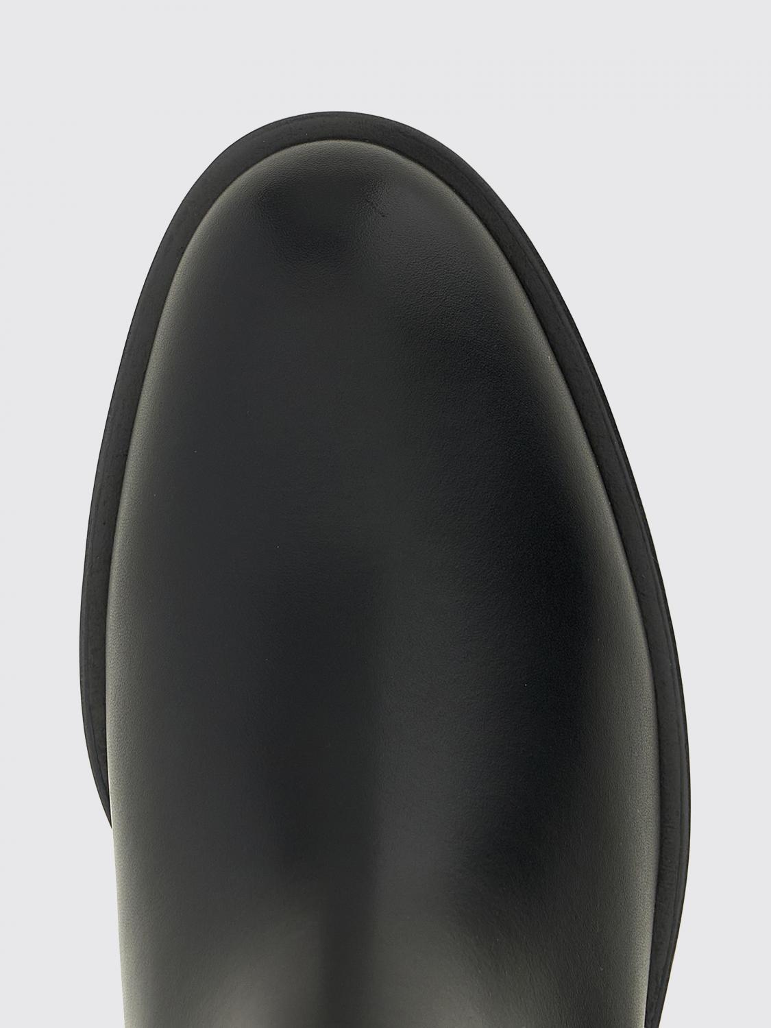 knee-high vlogo signature boots in calfskin leather