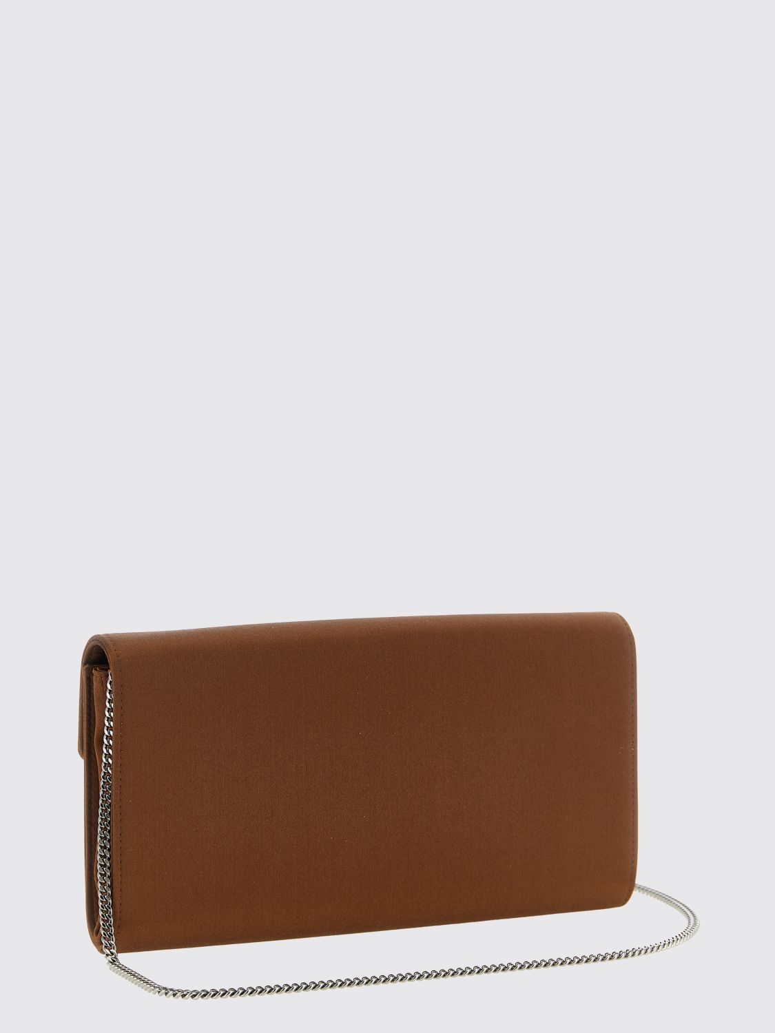 mini satin bucket bag with jewel buckle