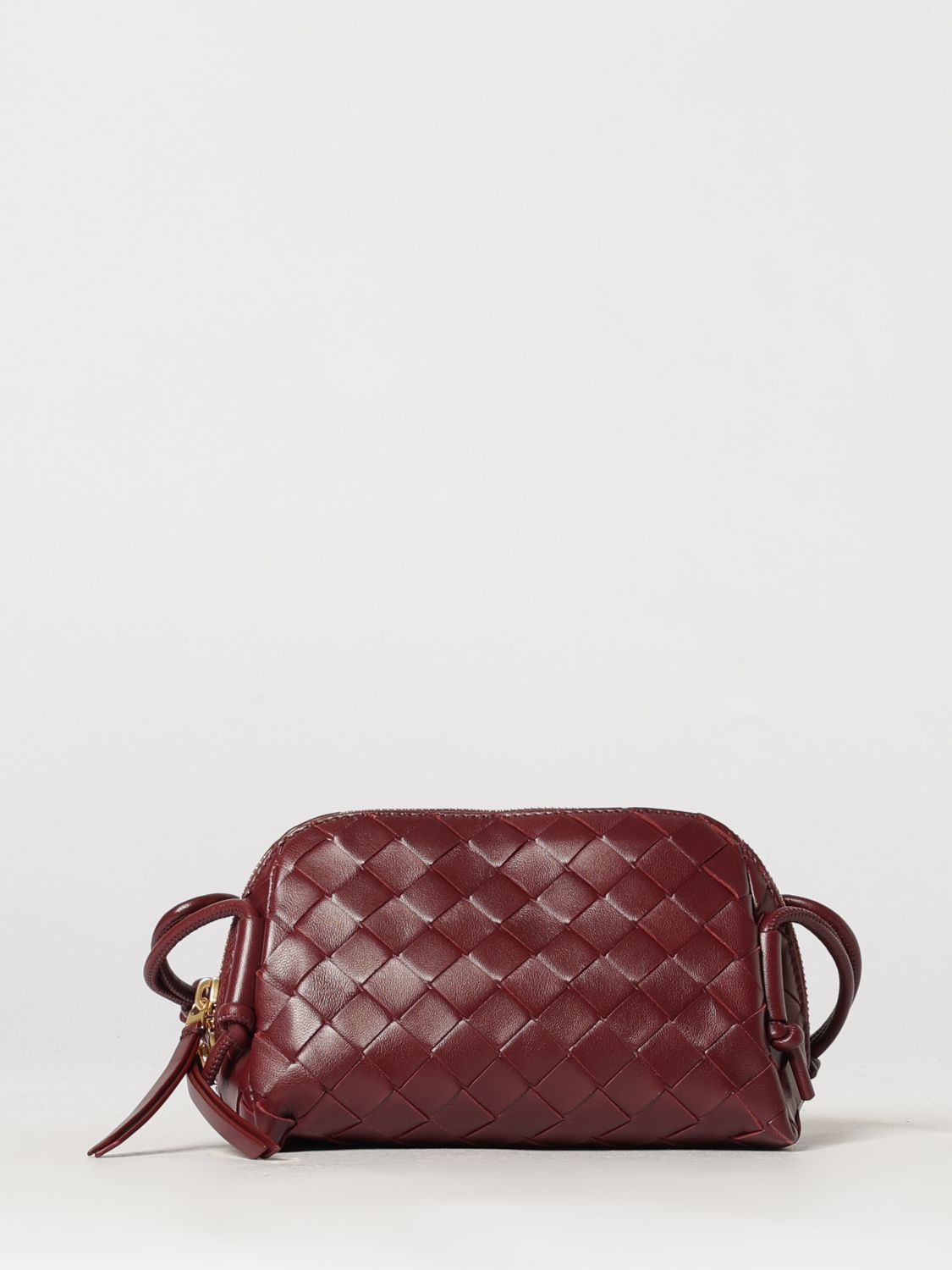 concert mini crossbody bag in intrecciato leather with knots