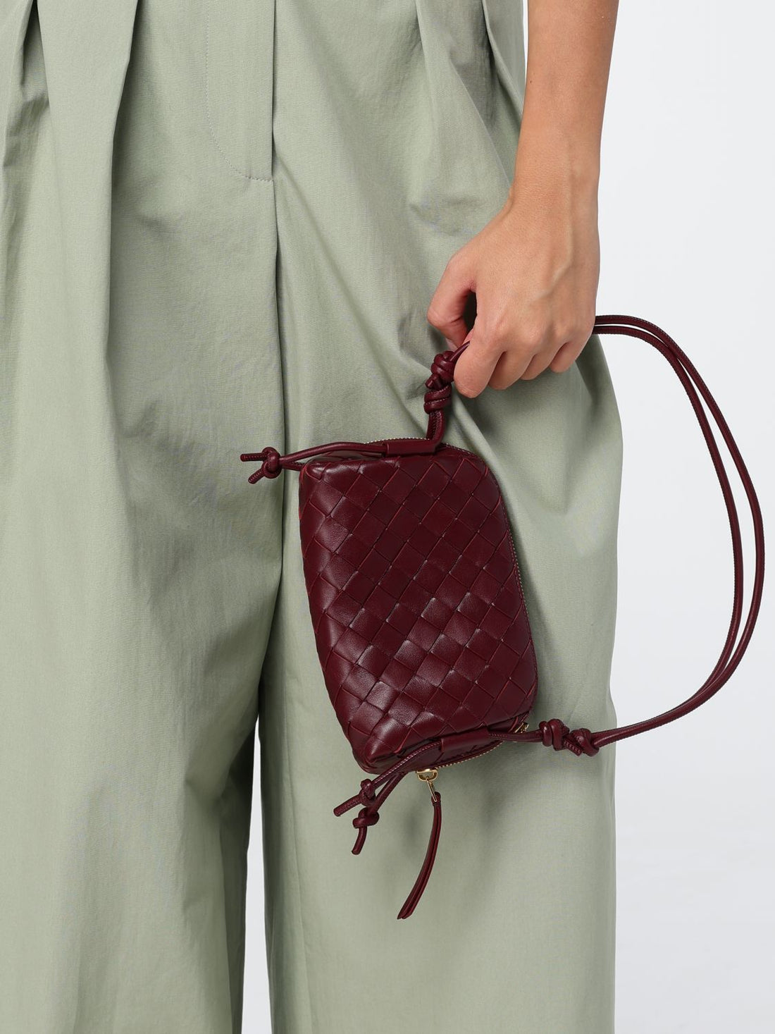 BOTTEGA VENETA OS concert mini crossbody bag in intrecciato leather with knots