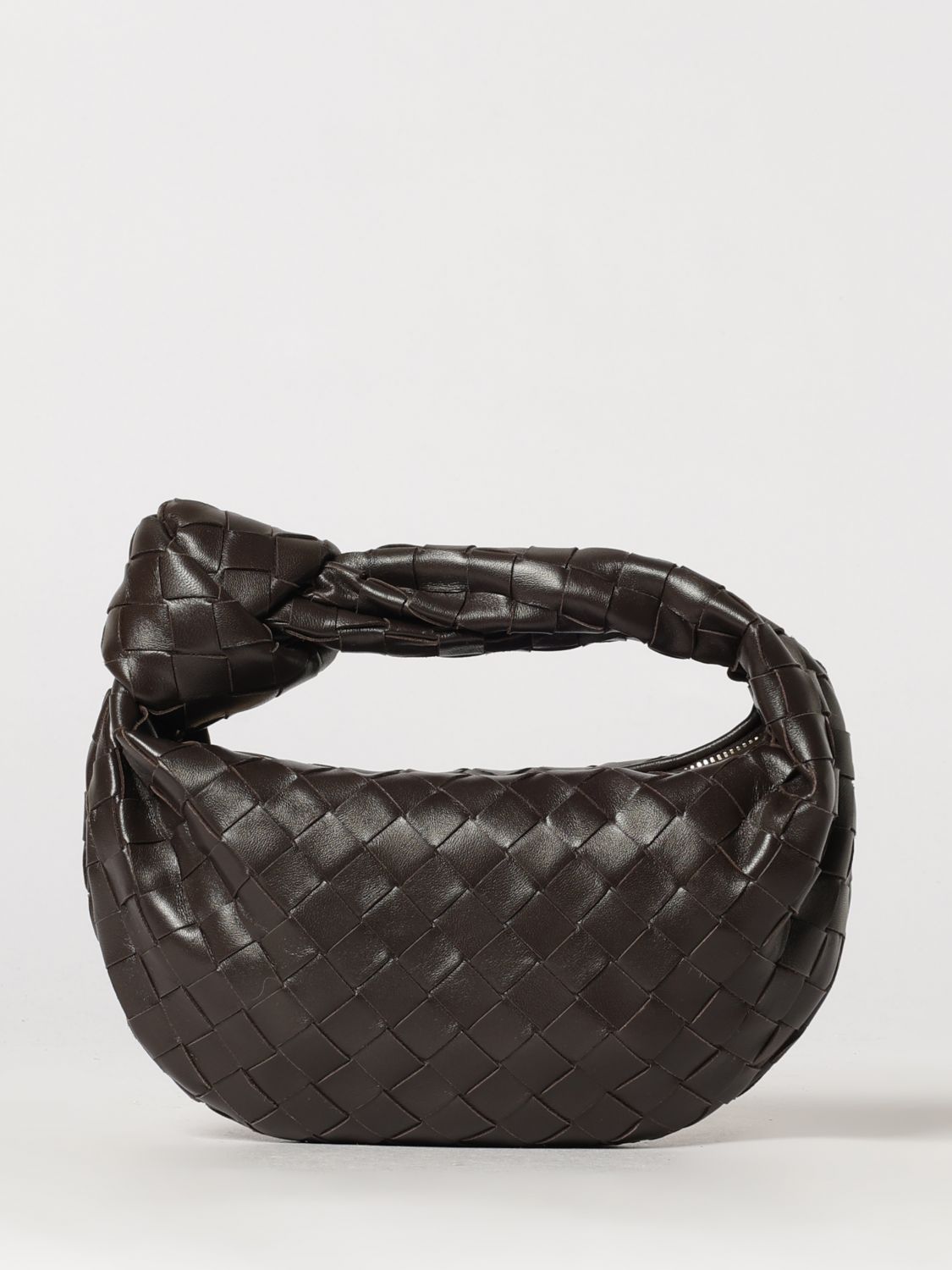 jodie mini handbag in intrecciato leather with knotted handle