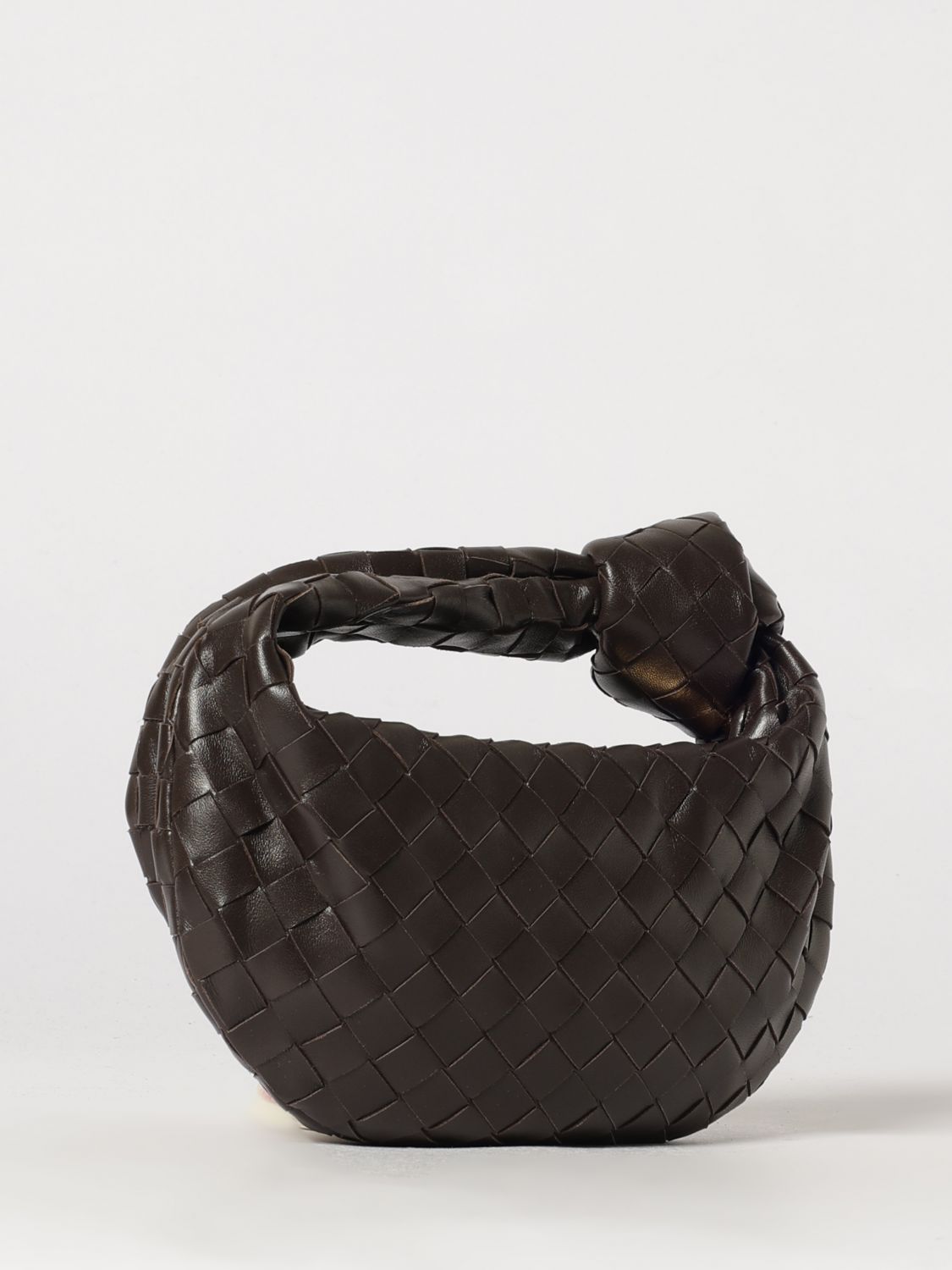 jodie mini handbag in intrecciato leather with knotted handle