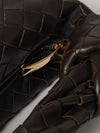 jodie mini handbag in intrecciato leather with knotted handle