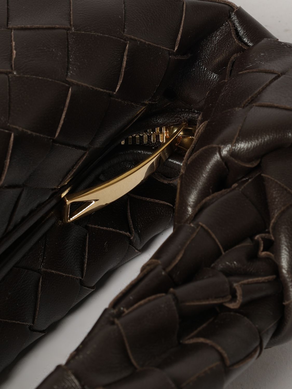 jodie mini handbag in intrecciato leather with knotted handle