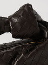 medium jodie handbag in intrecciato leather with knotted handle