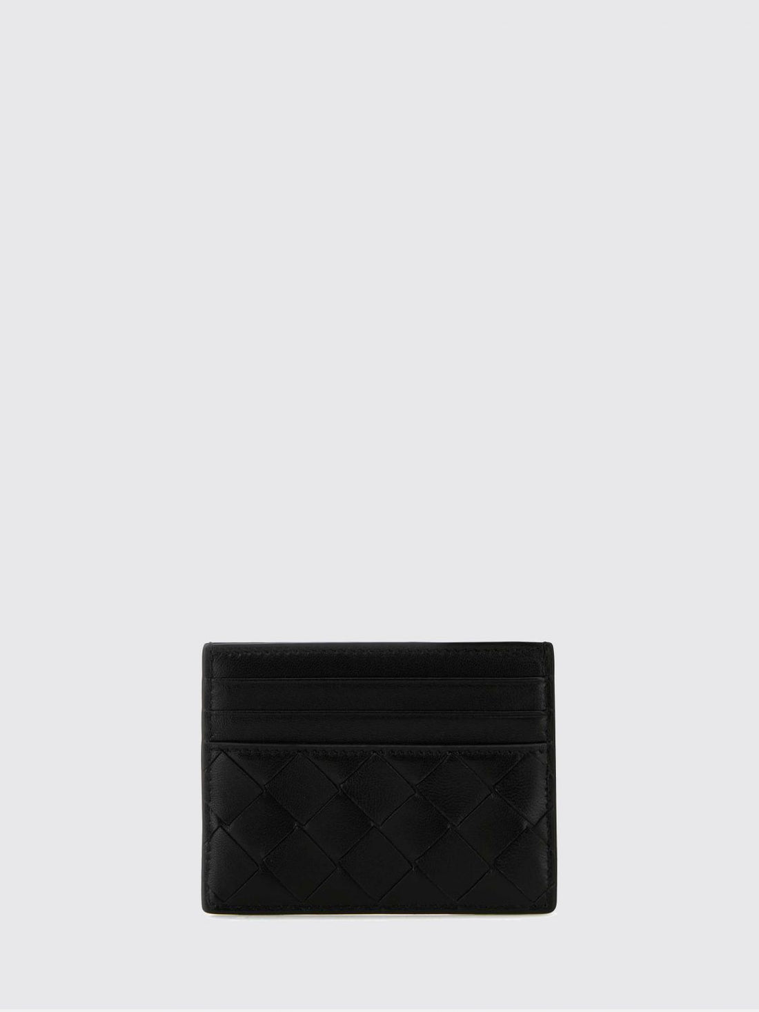 BOTTEGA VENETA OS flat woven nappa calfskin card holder with 7 slots